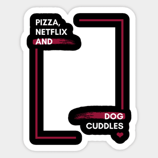 Dog Cuddles Sticker